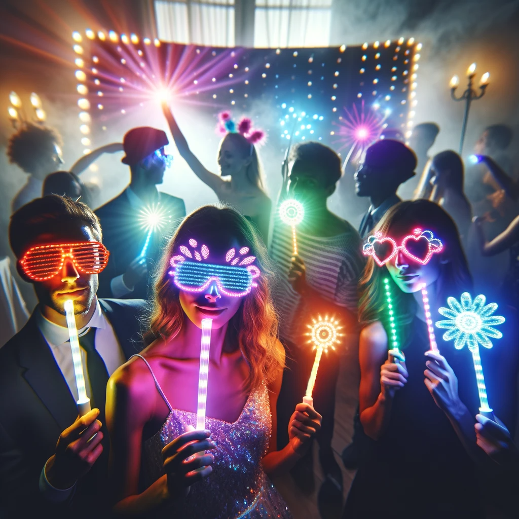Photo d'accessoires intégrant des lumières LED