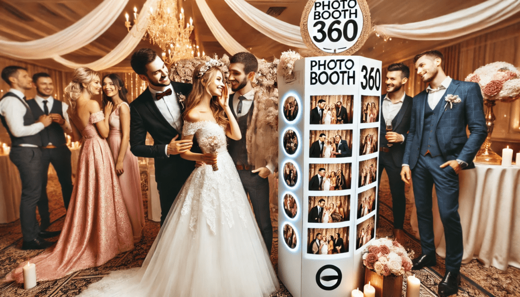 Photobooth 360 lors d'un mariage